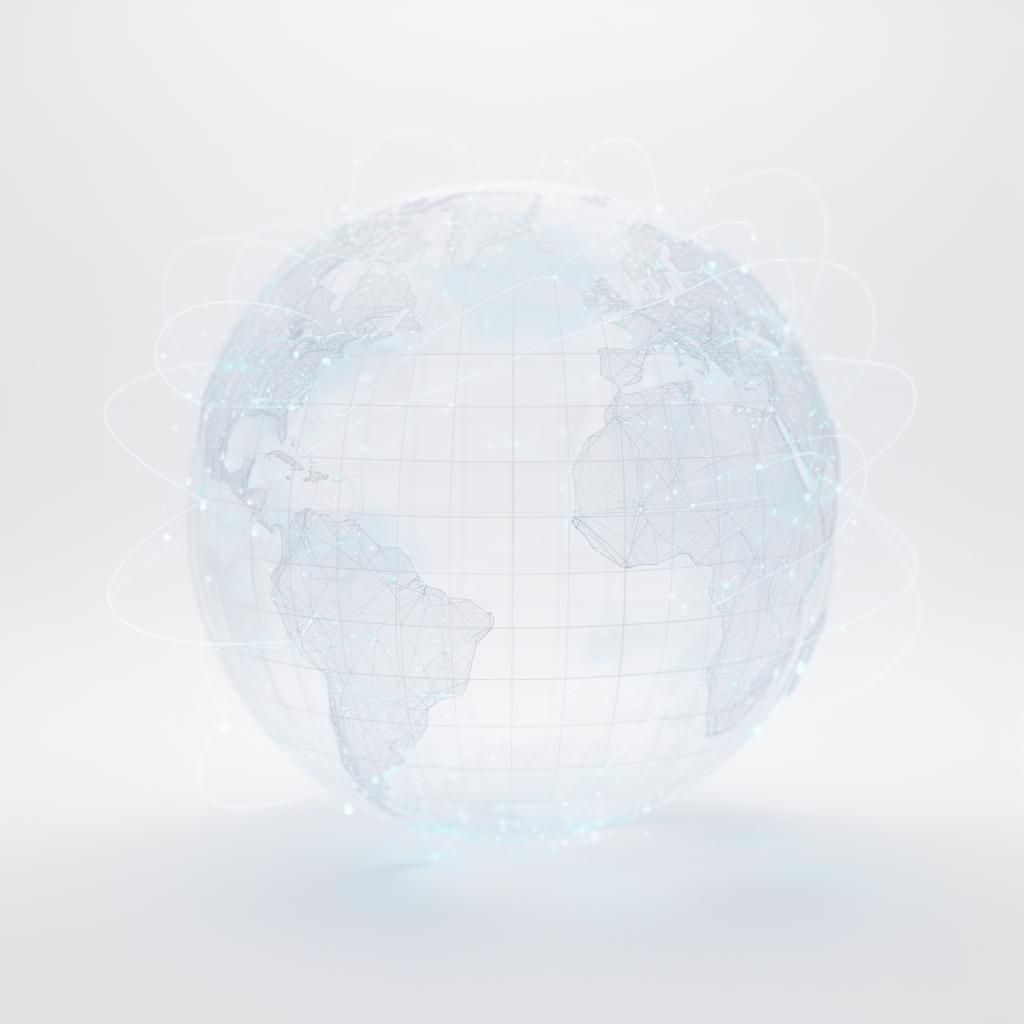 Translucent connected global technology network sphere